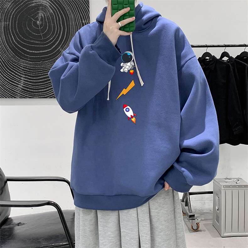 WY2165-P35加绒款-P40纯棉连帽卫衣男大码运动帽衫宽松薄外套男,男装卫衣,电商A040