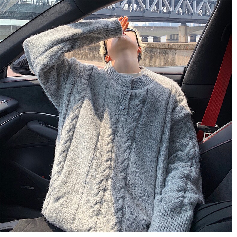 毛衣男秋冬新款港风宽松针织毛衫MYA5-P65，男装针织衫/毛衣，星座214-3