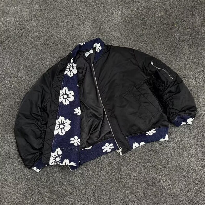 美式复古提花高级感棒球服外套女宽松潮牌痞帅飞行员夹克 P20-P75图片
