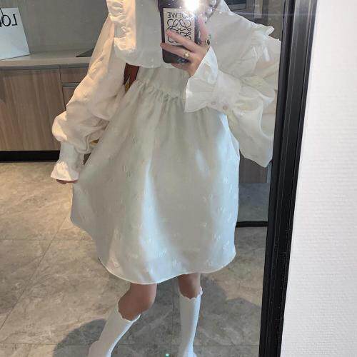 7963翻领蓬蓬裙，女装，XTZ style