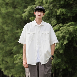 短袖衬衫男夏季日系cityboy宽松百搭休闲衬衣感港风上衣CY960-P41图片