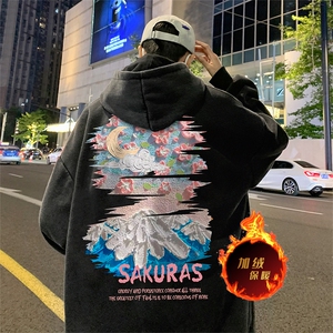 直播品质 500克重磅美式做旧水洗卫衣 SL1529-常规特P55加绒特P65图片