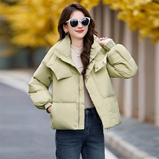 羽绒棉棉服女2024年冬季新款女装时尚休闲韩版连帽立领加厚棉服，女装棉衣/棉服，时尚俏佳人