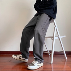 美式潮流休闲裤男港风宽松直筒拖地裤束脚裤卫裤KP631P55，男装休闲裤，星座1204-3