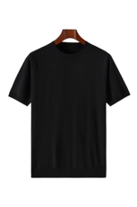 2025夏季新款羊绒衫女100纯山羊绒精纺半高领短袖纯色薄款针织衫，男装羊毛衫，优麦羊绒（原洪叶羊绒）