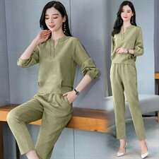 2021春季舒适潮流百搭贴身时尚女款个性套装/套裙，女装套装/套裙，天丝秀