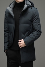 2023冬新款羽绒服男中长款可拆卸帽中年男士休闲外套HB21-01-P330，男装羽绒服，电商B212（原钱塘6029）