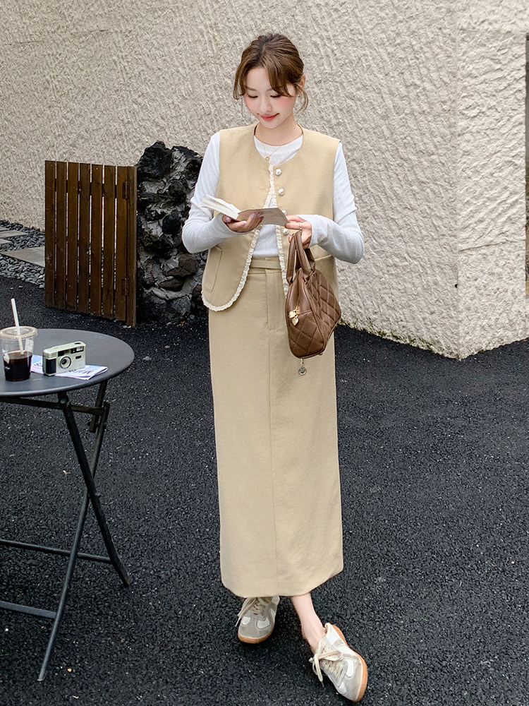 2025年春季新款马甲两件套,女装套装/套裙,浙宝069
