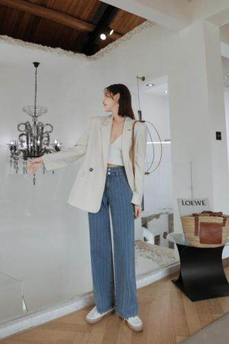 提花牛仔直筒裤，其它，杭派依秀