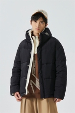 新标90白鸭绒简约休闲立领外套纯色加厚羽绒服ESY0204-P210，男装羽绒服，电商B306