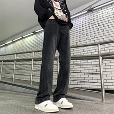 美式复古做旧微喇牛仔裤高街宽松水洗直筒裤D321NK946P60，男装牛仔裤，电商D321