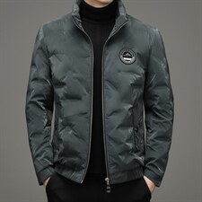 立领短款羽绒服2023冬季中年男款加厚时尚纯色外套XXHW2182-P255，男装羽绒服，电商B212（原钱塘6029）