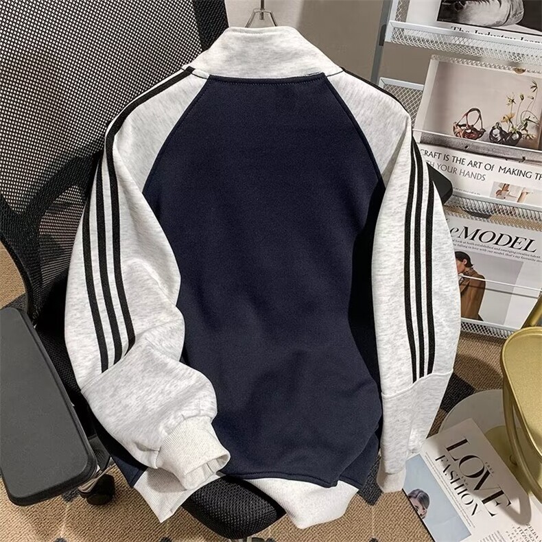 美式拼接棒球服外套男冬季2024新款卫衣运动夹克上衣WB363-P46,男装夹克,星座412-3