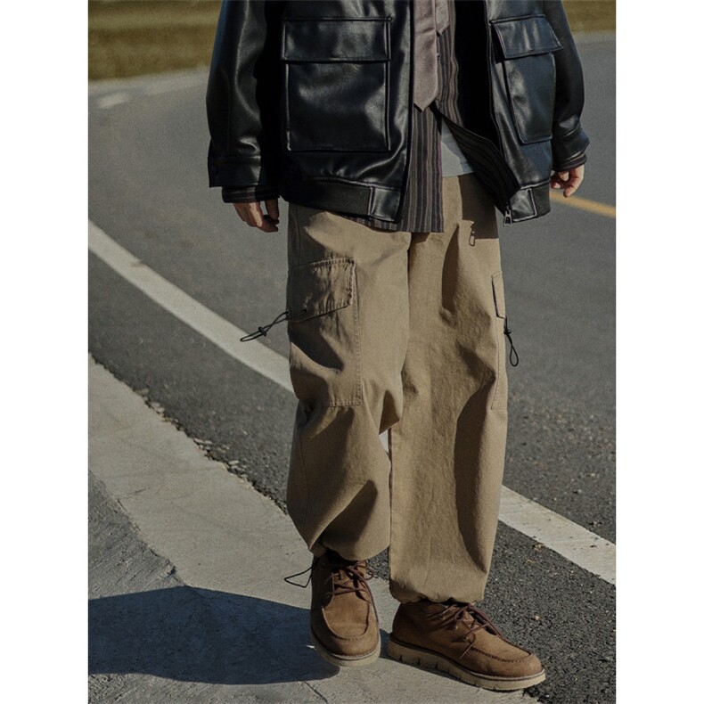 1506-1/K3591/P42复古水洗工装束脚休闲裤男女直筒百搭长裤裤子，男装工装外套，星座1506-1