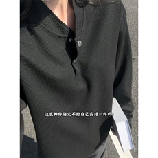 XZ809A/SYR15/特P29/控58华夫格亨利领长袖T恤，男装T恤，星座809A(原222-1)