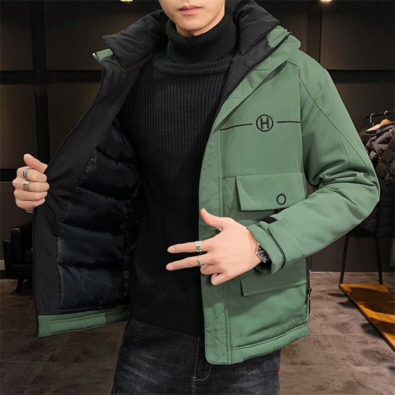 男士休闲连帽加厚保暖棉衣外套棉服棉袄冬季防寒开衫男装M999图片