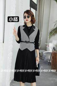 现货秋季新款连衣裙两件套，女装连衣裙，依美依缘