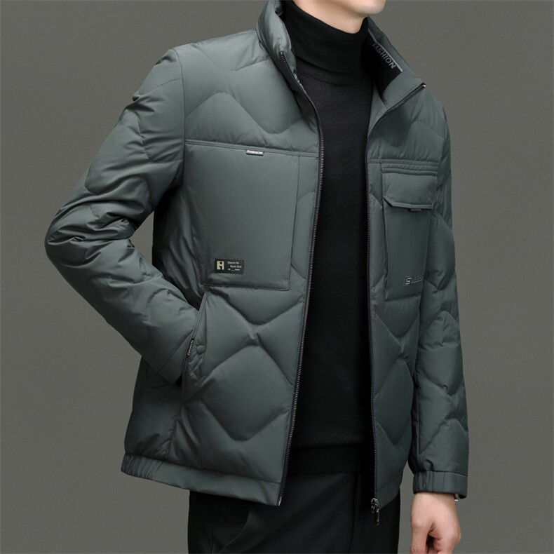 DF23163钱塘2020-2新款冬季时尚百搭立领简约中年男士羽绒服P243,男装羽绒服,钱塘207-2