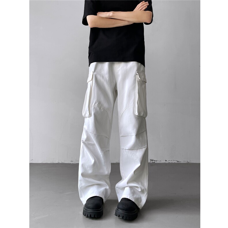 现货~~~美式复古清爽白色工装牛仔裤3XZ502-K762-P65控89,男装牛仔裤,星座502