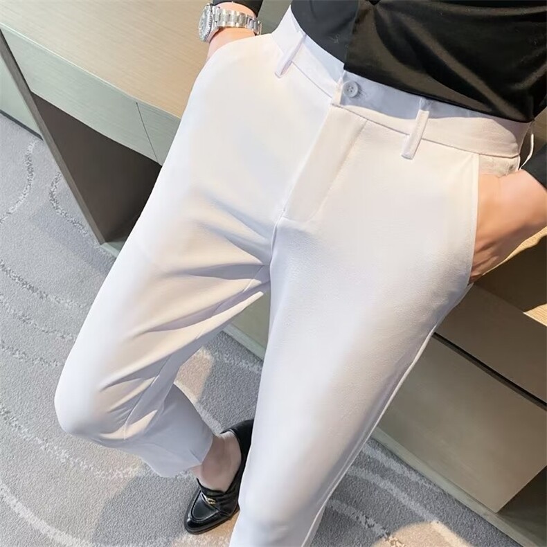 小西裤发型师免烫裤子男修身韩版英伦9分小脚裤休闲裤九分裤K9,男装休闲裤,星座1116A-2（原606A-1）