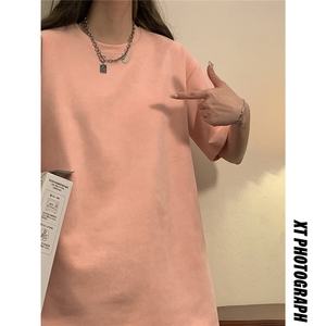 中性风麂皮绒短袖T恤男DT8766P23短裤男DK8767P32套装TZ8757P55图片