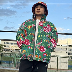 MY203男女休闲加厚保暖防寒棉衣外套棉服棉袄东北大花绿色团队潮，男装棉衣，星座115A(原星座507）