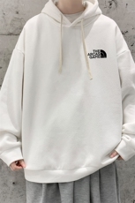 WY2232-P35加绒款-P40纯棉连帽卫衣男大码运动帽衫宽松薄外套男，男装卫衣，电商A040