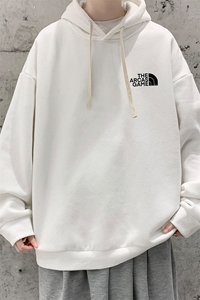 WY2232-P35 加绒款-P40 纯棉连帽卫衣男大码运动帽衫宽松薄外套男图片