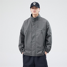 高品质不易褶皱立领防风防水夹克设计拼色外套MYJ24-7804p-65，男装夹克，电商A128