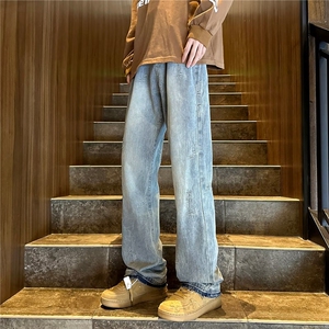 青春流行ins男直筒水洗牛仔裤NX53 P50图片