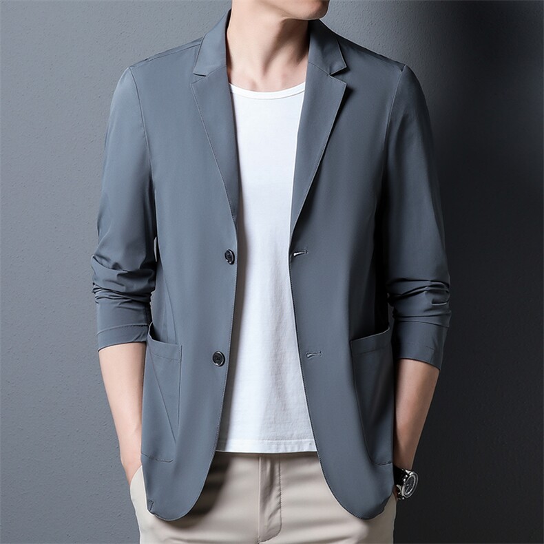 BWA2680钱塘2020-2男士夏秋季西服时尚休闲纯色防晒衣量大价优P95,男装西服,钱塘207-2