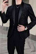 新款亮片条纹修身小西装外套男韩版网红夜店个性西服XZ021-P135，男装西服套装，电商B267