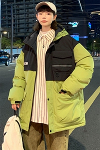 冬上新加棉百搭棉服潮中性风连帽棉衣外套男女 8323-P125控价168图片