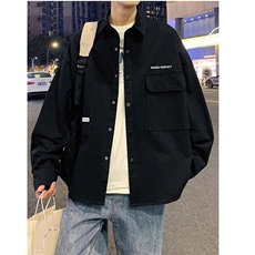 网络图现货美式复古印高街潮牌花工装夹克翻领衬衫JVT01-P55，男装夹克，星座715-7
