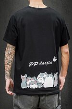 2021夏季新日系大码男马切达已注册卡通印花T恤宽松短袖T1010-P25，男装T恤，电商A001