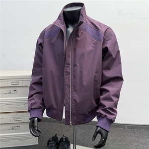JK008假模 春装拼接工装立领开衫夹克 聚酯纤维(M-5XL)TP35图片