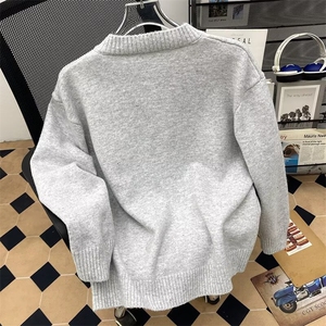 秋冬大口袋毛衣男2025新款慵懒针织外套休闲开衫上衣MZ982-P57图片