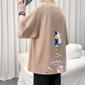 货足7XL-M 2023夏季新款纯短袖T恤男胖子宽松半袖体恤加肥加大图片