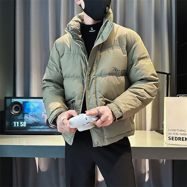社会小伙立领ins棉衣外套潮流羽绒服男,男装棉衣,电商A343