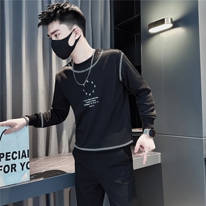 字母印花圆领卫衣社会小伙店主风301C-WY58-P58控78图片