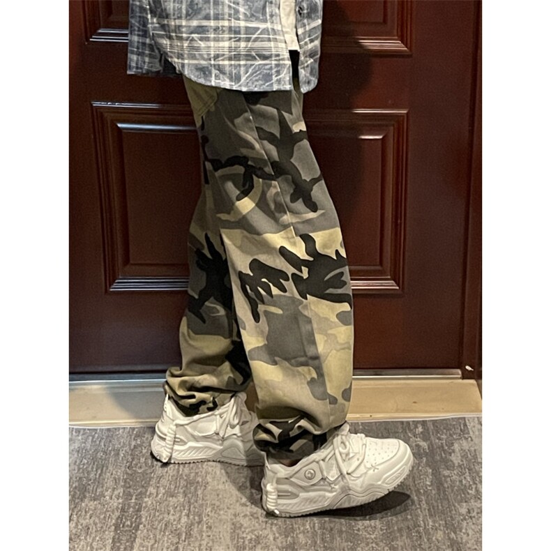 【有货】迷彩工装裤阔腿美式复古hiphop裤子高街8265PP-特P48,男装工装外套,星座1007（原301D）