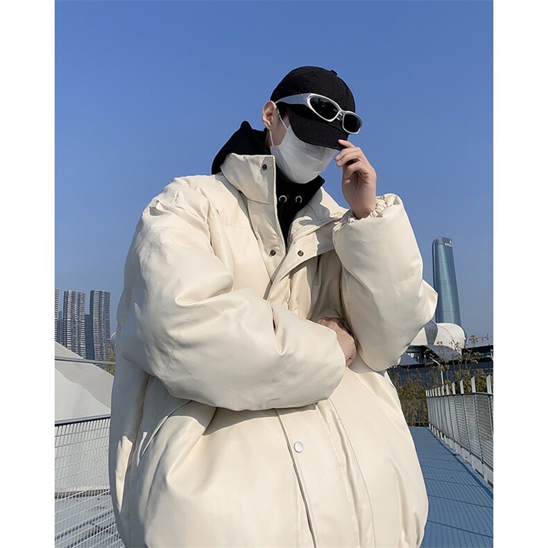 F39-P85秋冬新款纯色嘻哈夹克外套上衣美式复古ins机车风皮衣，男装皮衣，星座512-6