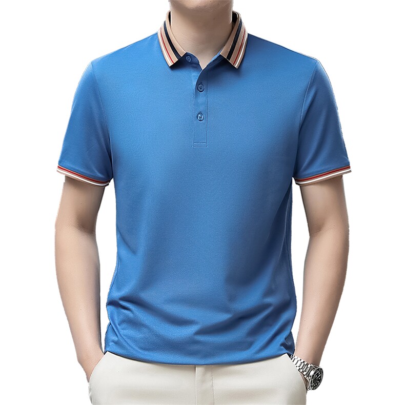 夏季男士短袖休闲t恤百搭polo衫中年爸爸夏装上衣QP1629-P55,男装Polo衫,星座1105-3