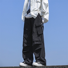 美式复古多口袋速干工装裤男女潮牌宽松直筒休闲伞兵裤Q1255-P50，男装工装外套，星座1008