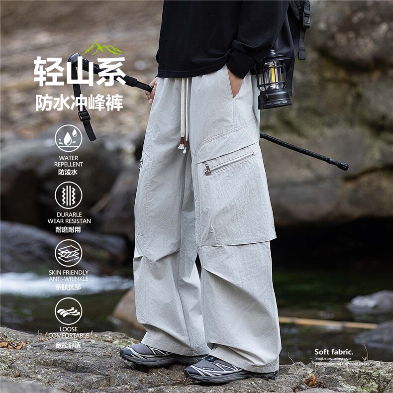 春秋季新款学生青少年直筒阔腿休闲运动美式宽松男士KZ630-P52图片