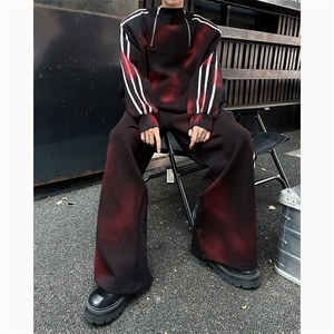 24男手工喷绘条纹运动设计垫肩卫衣休闲套装TZ18-衣服p118裤子p78图片