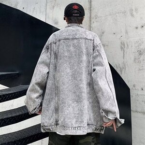 2026美式水洗做旧牛仔夹克ins潮复古设计感情侣外套W017-P47网图图片