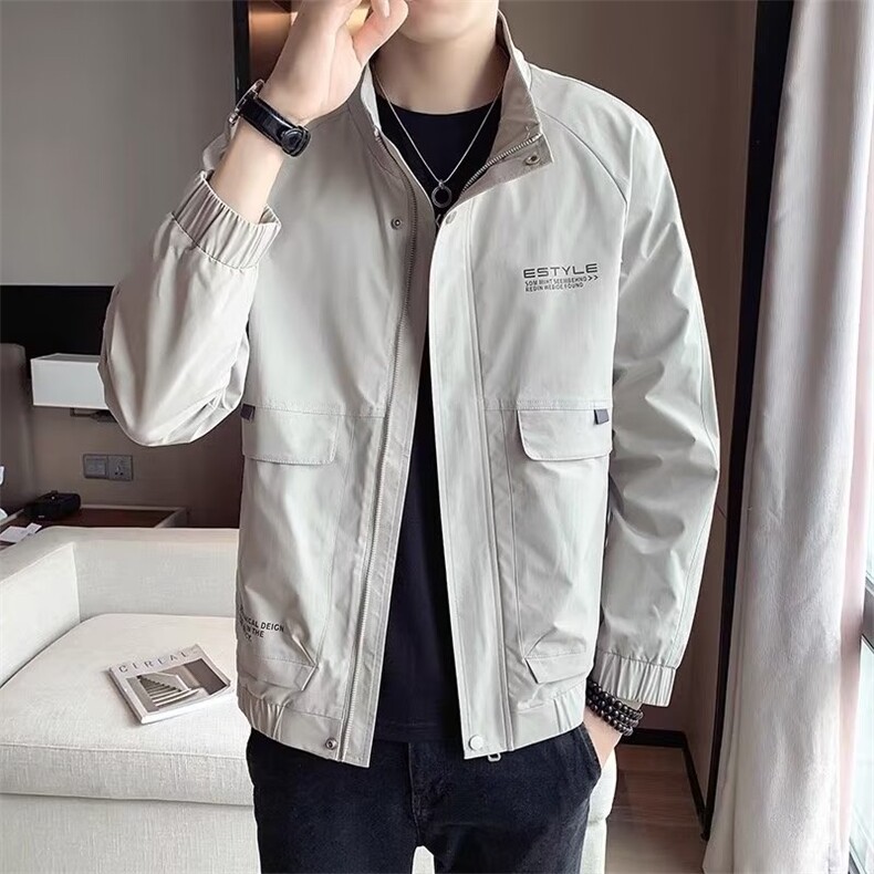 1506-1/JG071/P52翻领百搭休闲上衣潮牌修身棒球服男士夹克衫1,男装夹克,星座1506-1