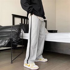 男春秋季高街中性风织带撞色休闲裤K111P32,男装休闲裤,星座1116-2
