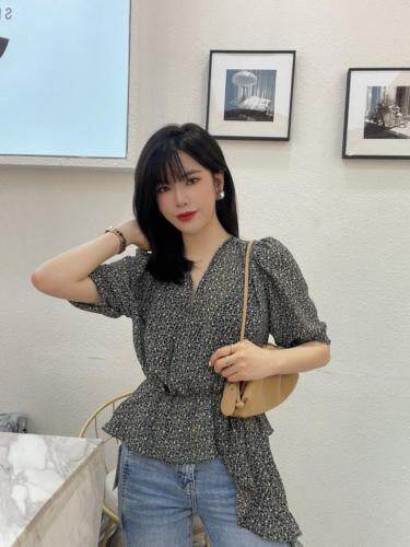 夏季新品碎花碎花上衣，女装，色调轩